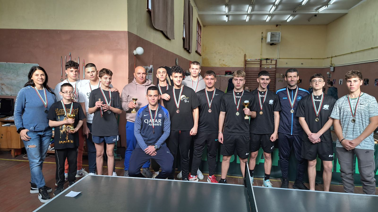 Ученически игри по тенис на маса за юноши 8-10 клас