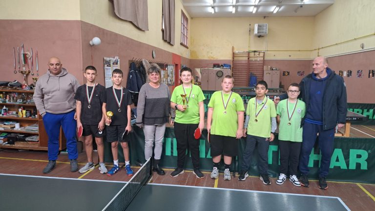 Ученически игри по тенис на маса  момчета 5-7 клас